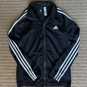 Adult Medium Black Adidas Zip-Up Jacket